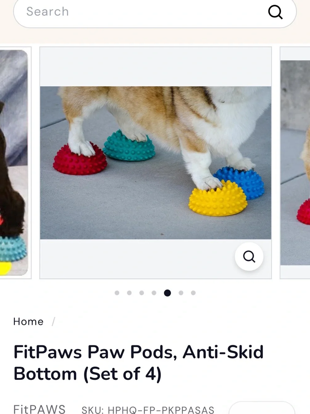 FitPaws Paw Pods Antiskid Bottom Training Balance Ball - Blue, Teal, Yellow, Red
